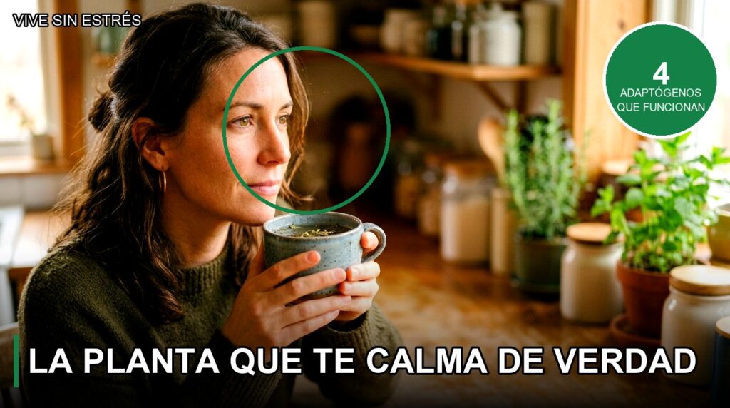 Mujer tomando te de hierbas adaptogenas para el estres - Vive Sin Estres